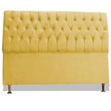 Cabeceira De Cama Box Sena Casal King 195cm Suede Amarelo