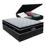 Cama Box Queen Preto Baú Ortobom Elegant Molas Ensacadas