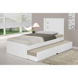 Cama Bibox Solteiro Barcelona Branco - Preto - Tebarrot