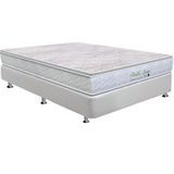 Cama Box Casal: Colchão Molas Ensacadas Orthoflex Masterpocket Starflex Dream New + Base Crc Courano White(138x188)