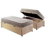 Cama Box Baú Solteiro: Colchão Ortopédico Paropas D33 - Ep Confort Ultra Firme + Base Crc Suede Clean(88x188)