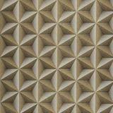 Papel de parede 3D Geométrico Dourado e Prata - Sem Marca