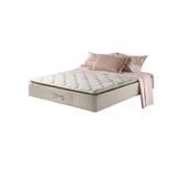 Colchão Queen Colorado Molas Ensacadas Visco Gel Pillow Top Bege