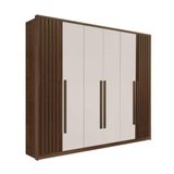 Guarda Roupa Casal 6 Portas 6 Gavetas 100% Mdf Anápolis Ripado Móvies Valverde Canion Off