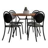 Conjunto Sala De Jantar 4 Cadeiras Nolita Carraro Fre/pre/gra