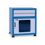 Gaveteiro Modular Grande Com 1 Porta Visor De Acrilico E 2 Gavetas Gav816a Cmb