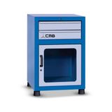 Gaveteiro Modular Pequeno Com 1 Porta Visor De Acrilico E 2 Gavetas Gav616a Cmb