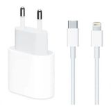 Cabo + Fonte Compatível Iphone Se X Xr 11 12 13pro Usb-c 20w