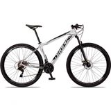 Bicicleta Aro 29 Dropp Aluminum 24 Vel Câmbio Traseiro Freio A Disco Bike Mtb Alumínio Branco+preto