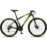 Bicicleta Aro 29 Raider Z3x 24 Vel Câmbio Traseiro Shimano Freio A Disco Bike Mtb Alumínio Preto+amarelo
