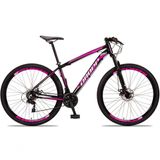 Bicicleta Aro 29 Dropp Aluminum 24 Vel Câmbio Traseiro Freio A Disco Bike Mtb Alumínio Preto+rosa