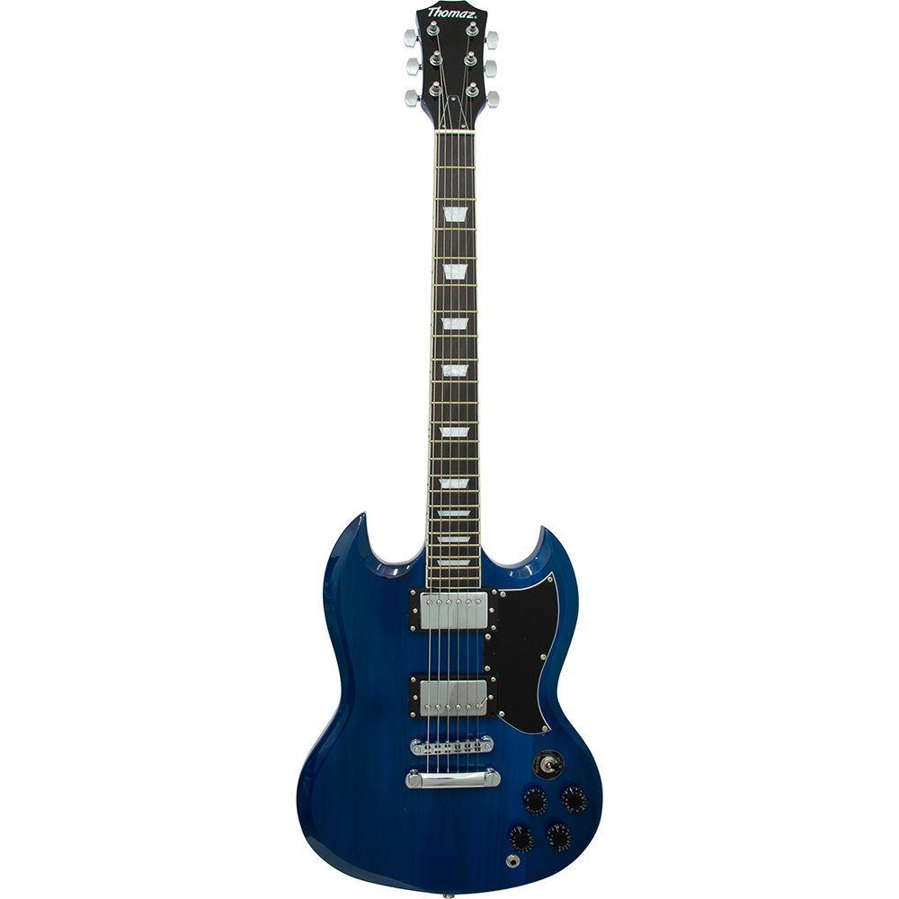 Guitarra Elétrica Teg 340 Azul Thomaz