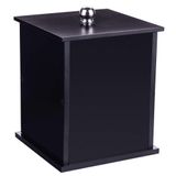 Lixeira Quadrada Preta Para Banheiro 26cm Capacidade 6,2l