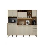 Armario 10 Portas 3 Gavetas Petra Cinamomo/off White