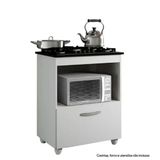 Balcão Para Cooktop 5 Bocas 1 Porta E 1 Nicho Sálvia Branco