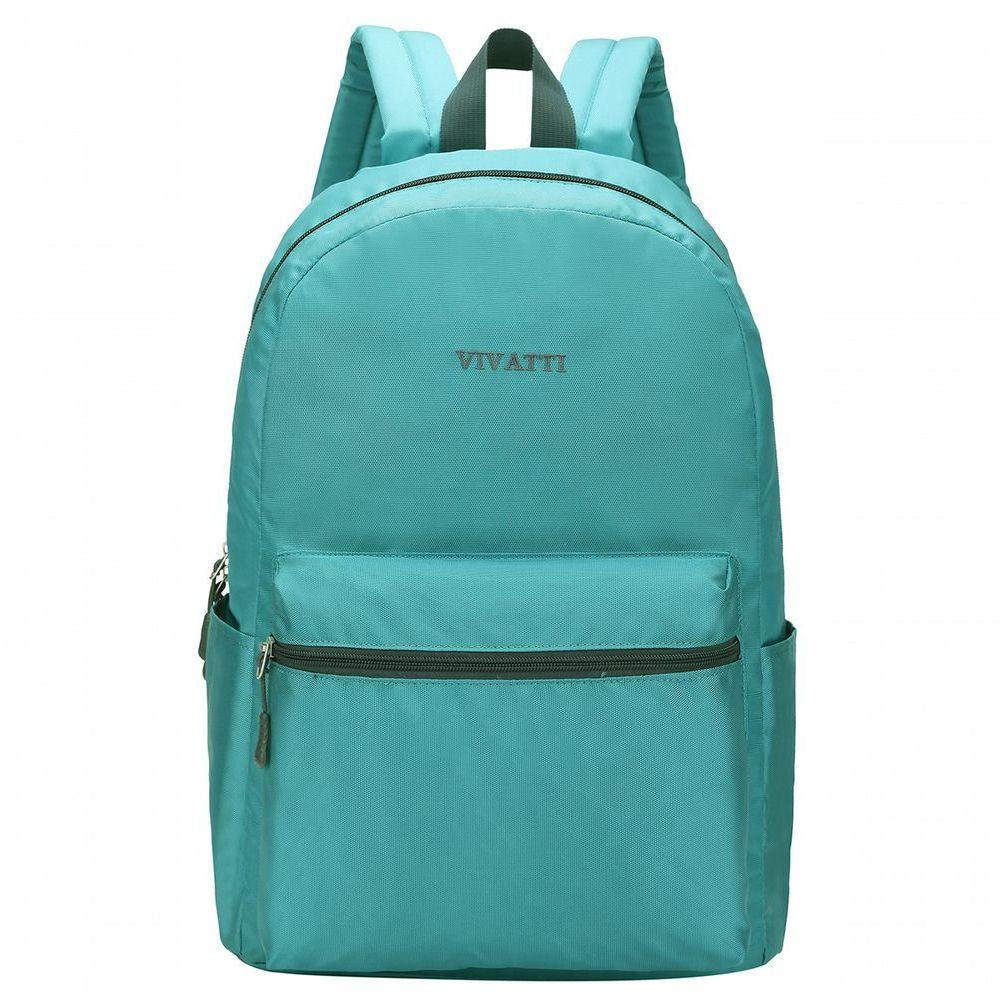 Mochila Feminina Masculina Nylon Leve Escola Trabalho Academia Lazer Viagem Vivatti Cor:azul Claro,tamanho:43 X 14 X 30