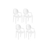 Cadeira Sala De Jantar Wind Plus Uz4003 Kit 4 Un Polipropileno Branco - Kappesberg