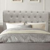 Cabeceira Estofada Paris 160cm Queen Size Para Cama Box Quarto Linho Bege - Gat Magazine