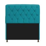 Cabeceira Estofada Lady 195 Cm King Size Com Capitonê Suede - Doce Sonho Móveis Azul Turquesa