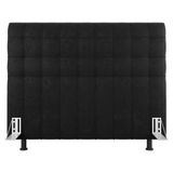 Cabeceira Cama Box Casal Queen Size Dahlia 160cm Com Frame Sintético Preto - Abmaza