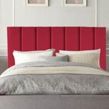 Cabeceira Estofada Carla 195cm King Size Para Cama Box Quarto Corino Vermelho - Gat Magazine