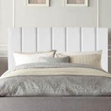 Cabeceira Estofada Carla 140cm Casal Para Cama Box Quarto Corino Branco - Gat Magazine