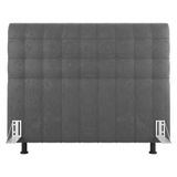 Cabeceira Cama Box Casal Queen Size Dahlia 160cm Com Frame Sintético Cinza - Abmaza