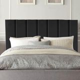 Cabeceira Estofada Carla 140cm Casal Para Cama Box Quarto Corino Preto - Gat Magazine