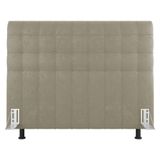 Cabeceira Cama Box Casal Queen Size Dahlia 160cm Com Frame Suede Bege - Abmaza