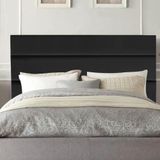 Cabeceira Estofada Argentina 140cm Casal Para Cama Box Quarto Corino Preto - Gat Magazine