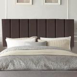 Cabeceira Painel Estofada Carla 195cm Casal King Size Cama Box Quarto Suede Marrom -berit Decor