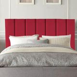 Cabeceira Estofada Carla 140cm Casal Para Cama Box Quarto Corino Vermelho - Gat Magazine