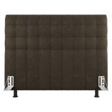 Cabeceira Cama Box Casal King Size Dahlia 195cm Com Frame Suede Marrom - Abmaza