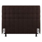 Cabeceira Cama Box Casal Queen Size Dahlia 160cm Com Frame Sintético Marrom - Abmaza