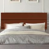 Painel Estofada Argentina 195cm King Size Para Cama Box Quarto Suede Terracota Telha - Gat Magazine