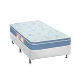 Cama Box Solteiro: Colchão Espuma Castor D45 Sleep Max + Base Crc Courano White(88x188)