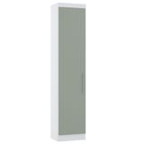 Guarda Roupa Sapateira Modulado 50cm 1 Porta Alpes Luciane Móveis Branco Pf Com Verde Pf