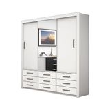 Guarda Roupa Anjos Plus 3 Portas 9 Gavetas Carioca Branco