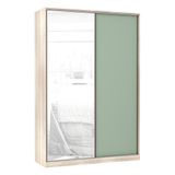 Guarda-roupa Solteiro 2 Portas De Correr 160 Cm Verde Jade