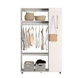 Guarda Roupa Casal Closed 2 Gavetas Off White Cristal