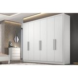 Guarda Roupa Casal 6 Portas E 8 Gavetas Rizon Plus Branco - Novo Horizonte