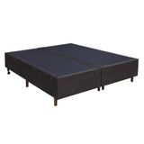 Base Para Cama Box Casal King Size 193cm Suede Liso Marrom