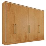 Guarda-roupa Casal Argos 6 Portas 6 Gavetas 100% Mdf Peroba - Mademarques