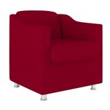 Poltrona Decorativa Tilla Para Salão De Beleza - V8 Decor Cor:vermelho