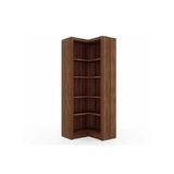 Estante Livreiro Casal Me4132 De Canto C/ 4 Prateleiras Nogal - Tecno Mobili