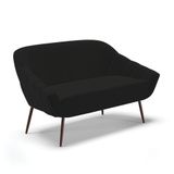 Namoradeira 02 Lugares Linho Cor A79 Preto