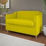 Namoradeira 2 Lugares Sala De Estar Quarto Balaqui Decor Amarelo