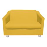 Namoradeira Tilla Decorativa 2 Lugares Corino Amarelo