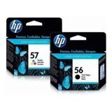 Kit Cartucho Hp 56 C6656ab Preto E Hp 57 C6657ab Color 2 Un
