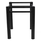 Base Quadrada Para Mesa Jantar Vidro Pedra Madeira 75x75cmb3 Cor:preto